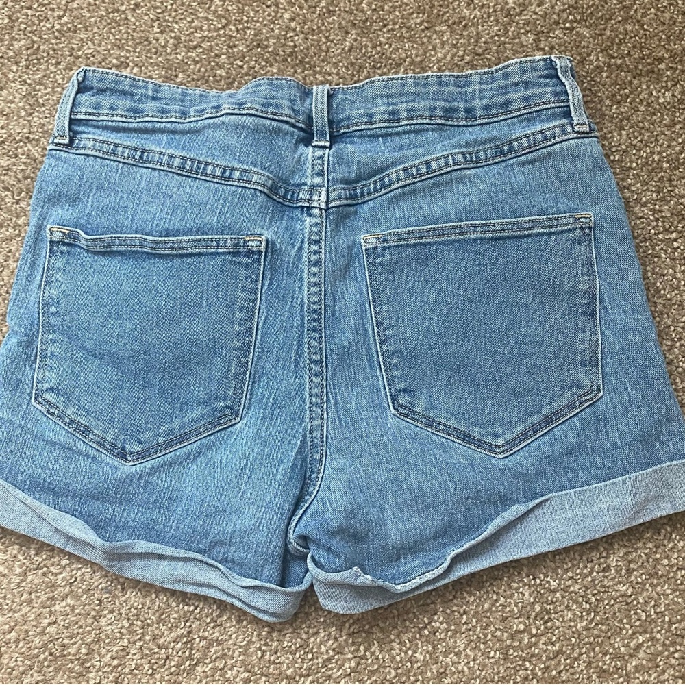 Cuffed Denim Shorts - Picture 4 of 4
